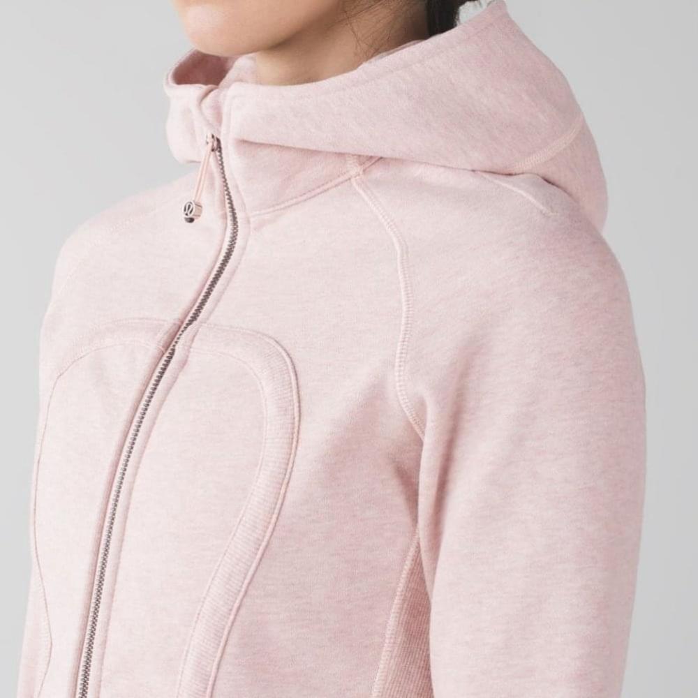Lululemon Heathered Light Pink Scuba Hoodie Size 6
